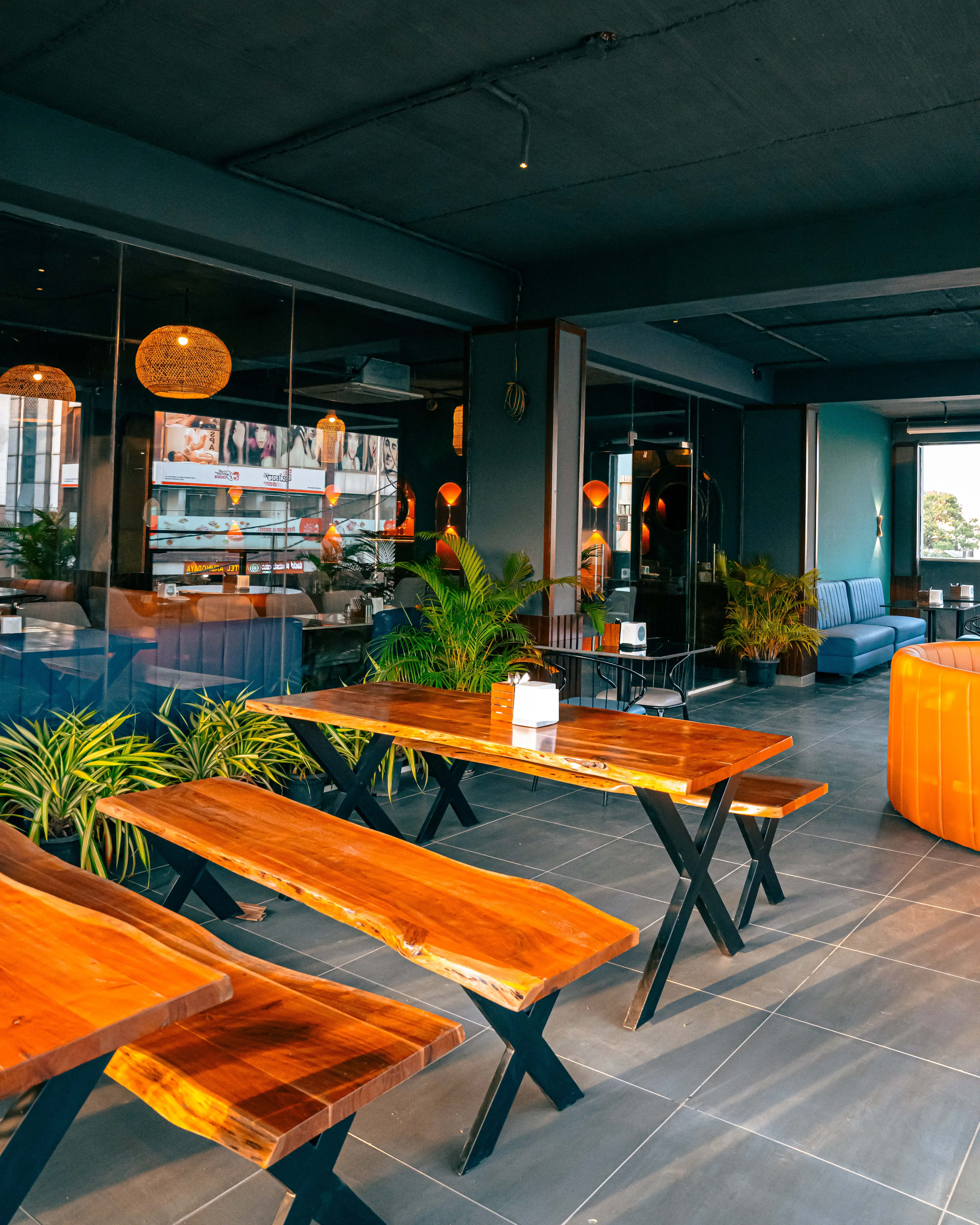 Nightlife ambience at Bramble rooftop bar Marathahalli